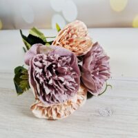 Букет осінніх троянд пудрово-фiолетовий 30см СТ231/3