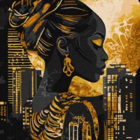 Картина за номерами КНО8644 Золото ночі з фарбами металік 30*40см