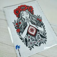 Термоналіпка декоративна ТН 1254 Дівчина у вінку маків 21*28см