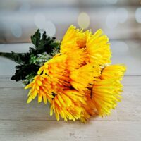 Букет хризантеми на 9 голів яскраво жовта SV-054