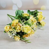 Букет ніжних троянд. 30см Жовтий НТ108/3