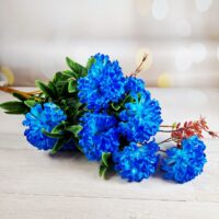 Букет хризантемы на 13 голов синiй BL-84