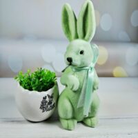 Декоративний Великодній Кролик 8*21.5см зелений Тіффані 113-145