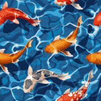 Картина за номерами КНО4321 Японські карпи 40*40см