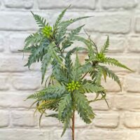 Подвійна гілка квітучої пальми 90см Зелений КЛ100/1