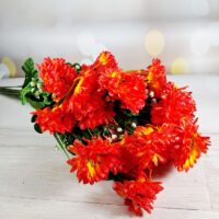 Букет гербери на 24 голови червоний з жовтим SV-041