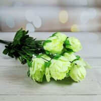 Букет півонії на 9 голів свiтлий жовтий SV-036