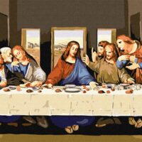 Картина за номерами КНО8423 Тайна вечеря Леонардо да Вінчі 30*70см