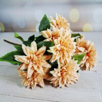 Букет великих жоржин 10 голів 50см Персик НТ374/2