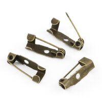 Основа под брошь булавка железо (1 отв) 15x6мм, Бронза 50шт