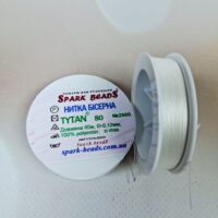 Бісерна нитка Spark Beads Tytan80 0,12мм 80м №2500 біла