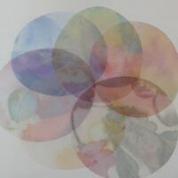 Органза заготовка-круг 9см 10шт меланж 4446