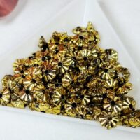 Намистини 6*3мм 320шт пластик золото 34829
