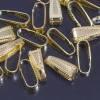 Держатели для подвесок латунь 10*3,5мм золото 5шт