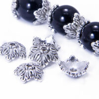Шапочки для Бусин Цветок 10*4мм Античное Серебро