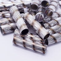 Бусины алюминиевая Трубка 29*8мм золото 5шт