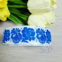 Стрічка репсова 2,5см Ружа синя