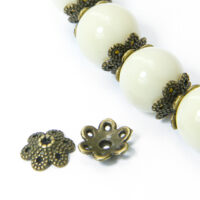 Шапочки для Бусин Цветок 11*11*5мм Бронза