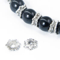 Шапочки для Бусин Цветок 7*7мм Серебро