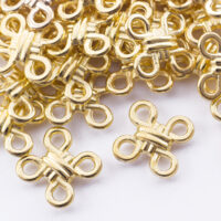 Коннектор Ромб 4 отверстия 10*10мм Золото 2шт