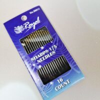 06011 Sharps 1/5 (16шт) Набір довгих голок для шиття з золотим вушком Royal (Японія)