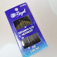 06013 Sharps 3/9 (20шт) Набір довгих голок для шиття з золотим вушком Royal (Японія)