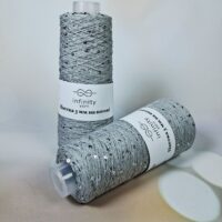 Інфініті Ярн (Infinity Yarn) 100г/800м Паєтка 3мм на котоні 72 свiтло-сiрий