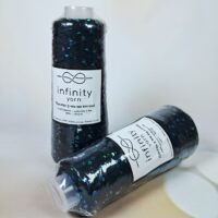 Інфініті Ярн (Infinity Yarn) 100г/800м Паєтка 3мм на котоні 156чорний з кольором