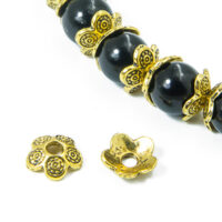 Шапочки для Бусин Цветок 8*2мм Античное Золото