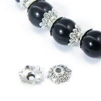 Шапочки для Бусин Цветок 8*2,5мм Античное Серебро