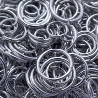 Колечки Одинарные Микс 4-10мм платина за 50г