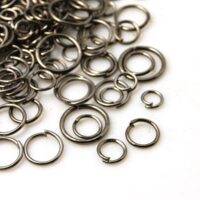 Колечки Одинарные Микс 4-10мм черный за 10г