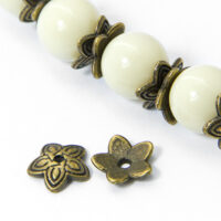 Шапочки для Бусин Цветок 11*2,5мм Бронза