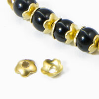 Шапочки для Бусин Цветок Латунь 4мм Золото