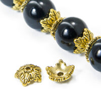 Шапочки для Бусин Цветок 10*4мм Античное Золото