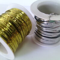 Проволка фольгированая 4мм 10м золото/серебро