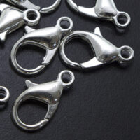 Застібка Карабін-лобстер 15*5мм срібло 10шт