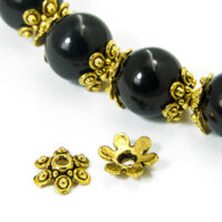 Шапочки для Бусин Цветок 10*3мм Античное Золото