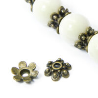 Шапочки для Бусин Цветок 10*3мм Бронза