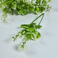 Добавка пластик Горох зелено-бiлий 12см 10шт D-59