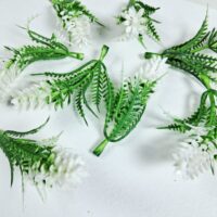 Добавка пластик зелено-белая 8см D-75