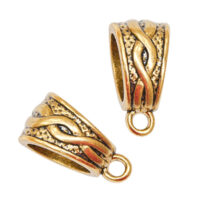 Бейл в Тибетском Стиле, 14*7,5*9мм, Античное Золото
