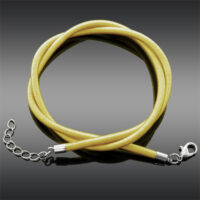 Основа для ожерелья из Шелка с застежкой 45см*3мм желтый