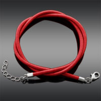 Основа для ожерелья из Шелка с застежкой 45см*3мм красный