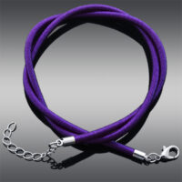 Основа для ожерелья из Шелка с застежкой 45см*3мм фиолетовый