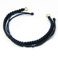 Основа для ожерелья нейлон шнур с колечками 140*7,5мм черный