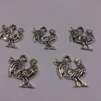 Фурнитура металлическая Петух серебрянная 22мм 160176