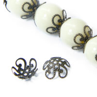 Шапочки для Бусин, метал. цветок 20*4мм бронза 10шт