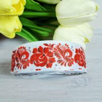 Стрічка репсова 2,5см Ружа червона