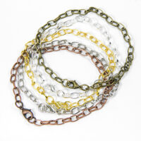 Основа для браслета металл с застежкой 205мм микс 5шт